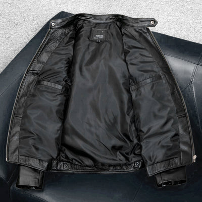 Casual Motorcycle Genuine Leather Jacket