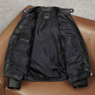 Casual Motorcycle Genuine Leather Jacket