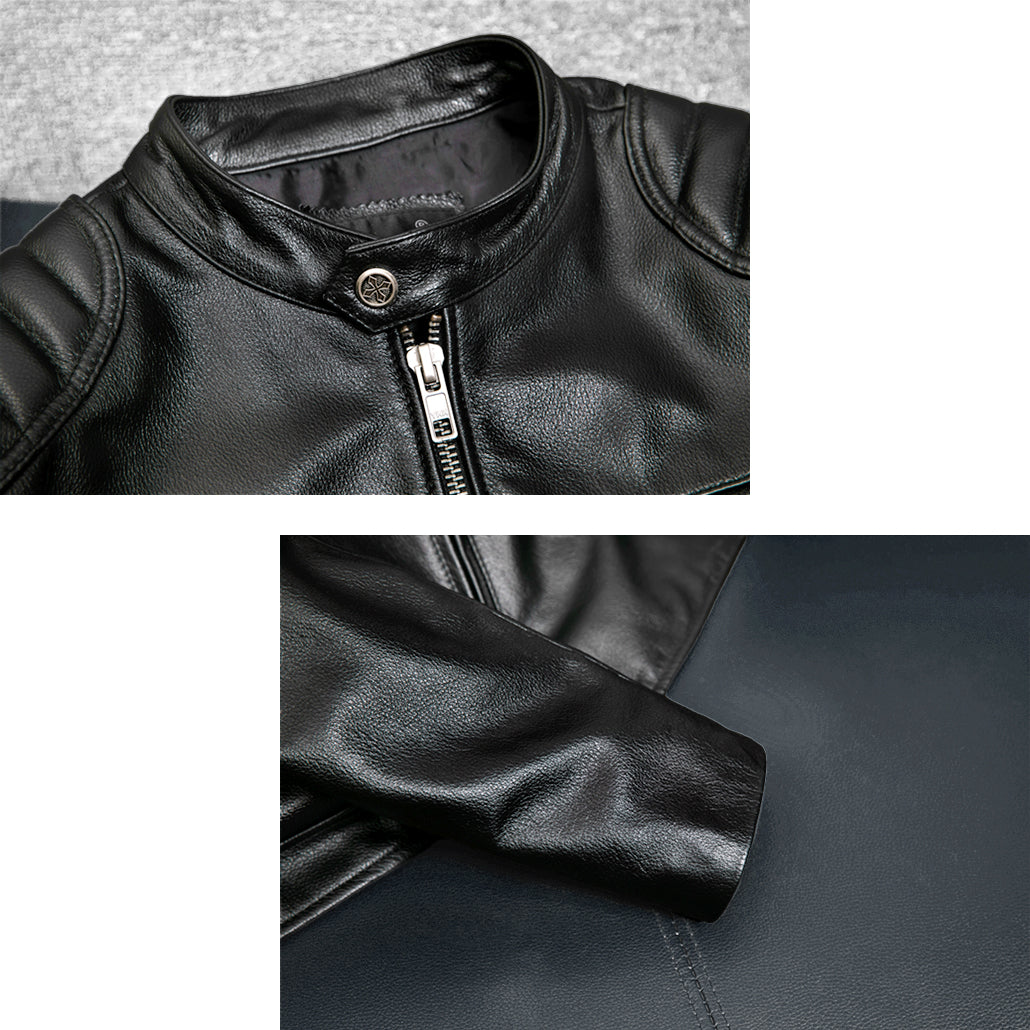 Casual Motorcycle Genuine Leather Jacket