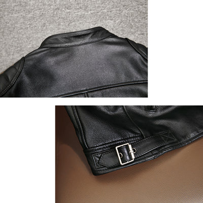 Casual Motorcycle Genuine Leather Jacket