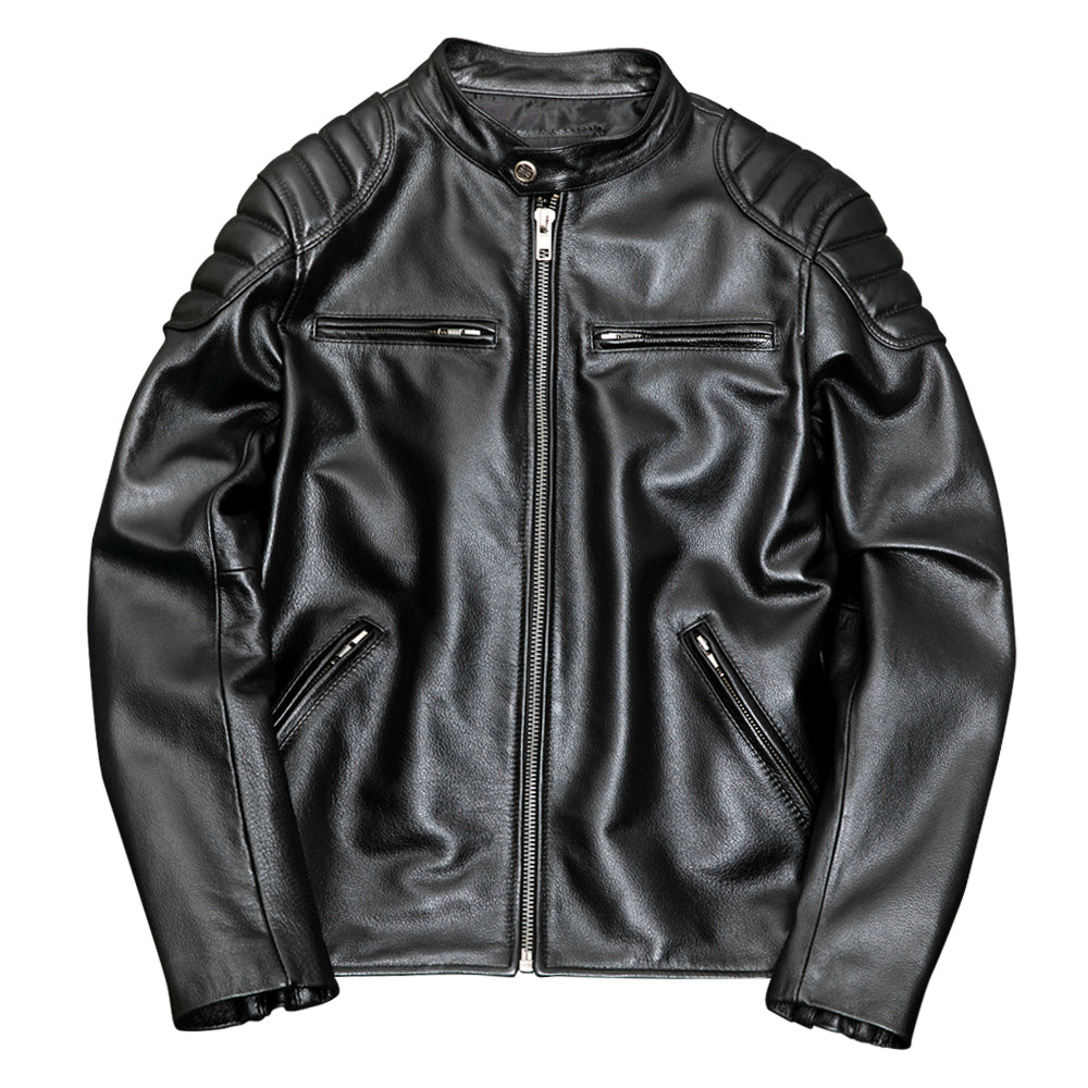 Casual Motorcycle Genuine Leather Jacket
