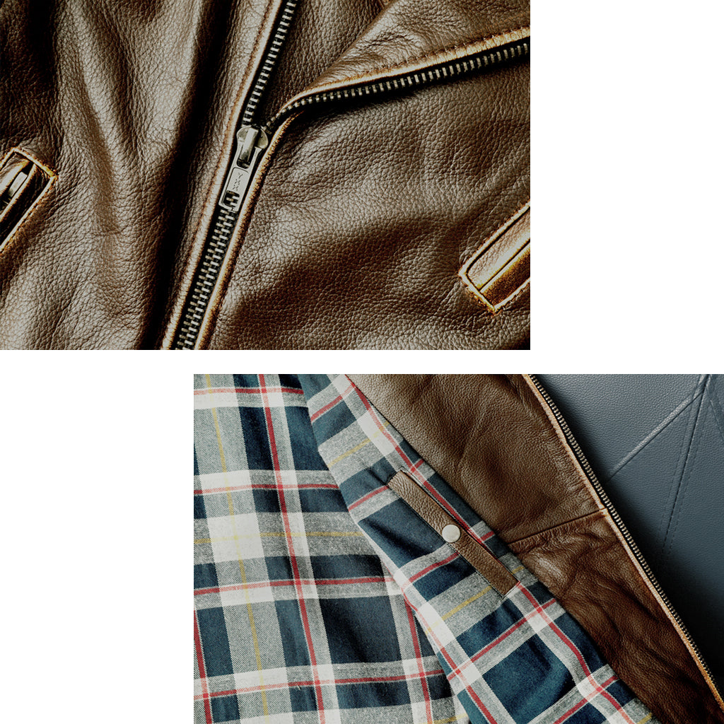 Cowhide Slim Fit Motorcycle Leather Jacket