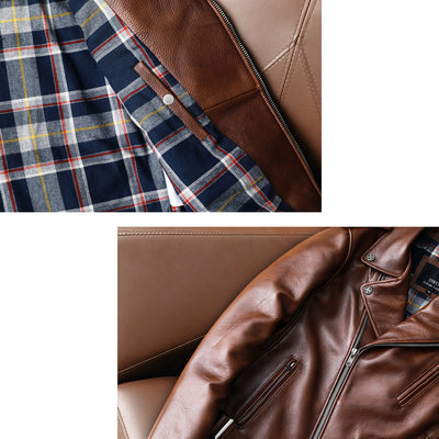 Biker Oil Wax Thick Cowhide Leather Jacket
