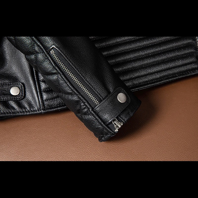 Motorcycle Autumn Winter Riding Leather Jacket