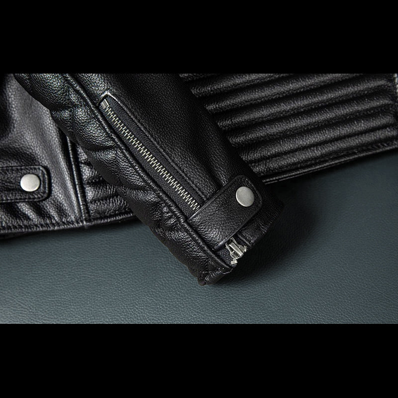 Motorcycle Autumn Winter Riding Leather Jacket