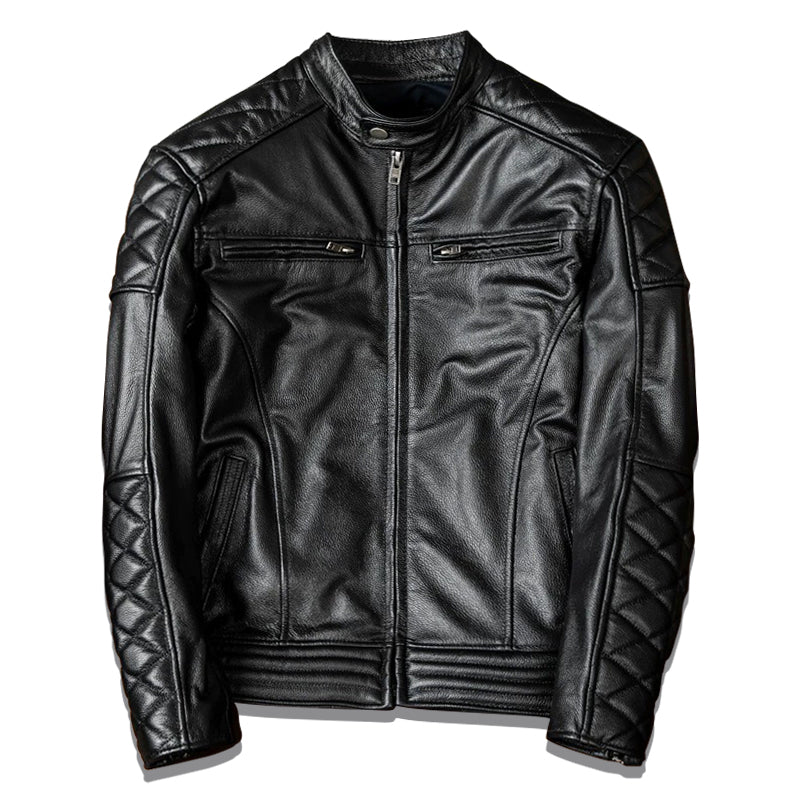 Motorcycle Autumn Winter Riding Leather Jacket