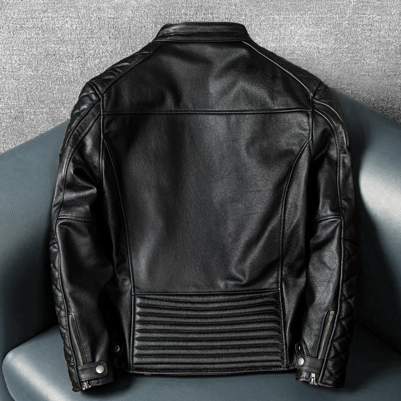 Motorcycle Autumn Winter Riding Leather Jacket
