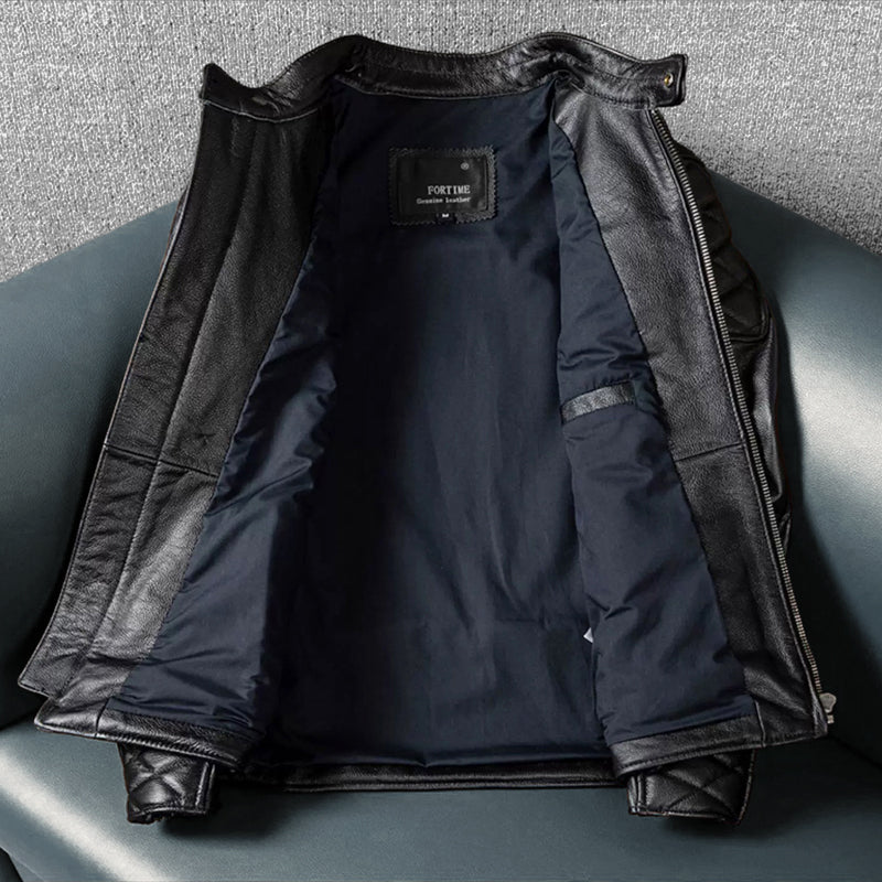 Motorcycle Autumn Winter Riding Leather Jacket