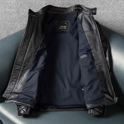 Motorcycle Autumn Winter Riding Leather Jacket