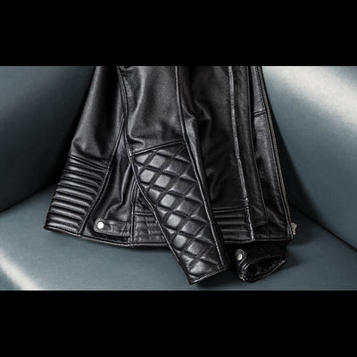 Motorcycle Autumn Winter Riding Leather Jacket