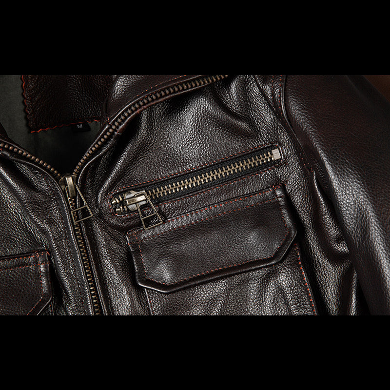 M6 Soft Cowhide Motorcycle Leather Jacket