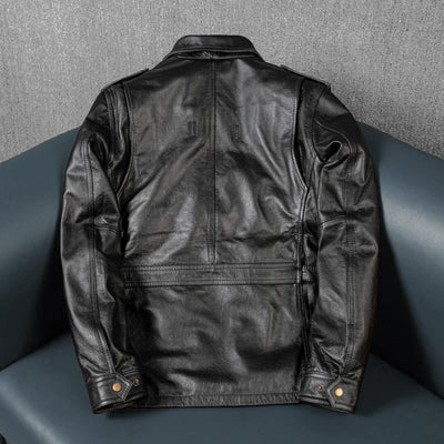 M6 Soft Cowhide Motorcycle Leather Jacket