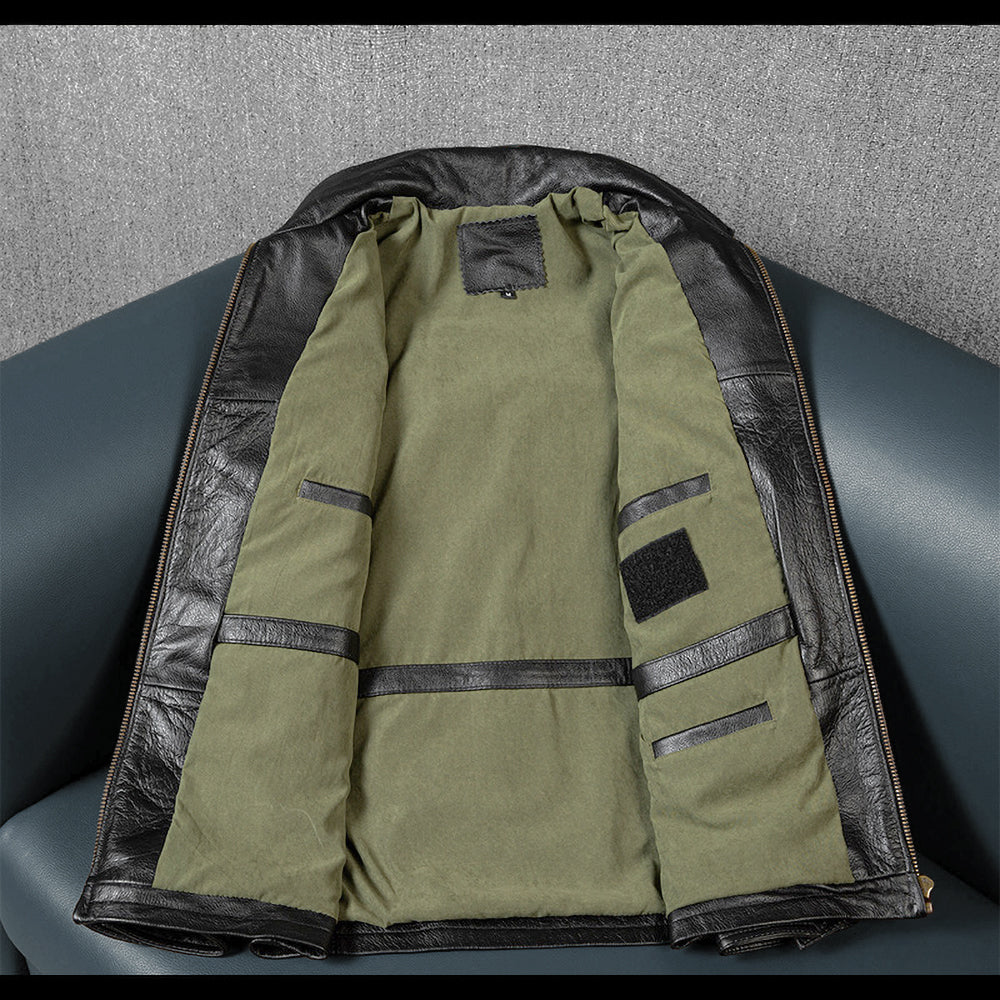 M6 Soft Cowhide Motorcycle Leather Jacket