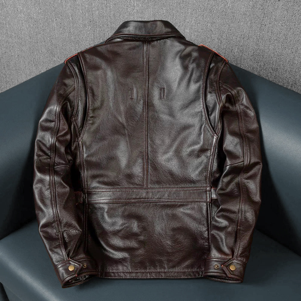M6 Soft Cowhide Motorcycle Leather Jacket