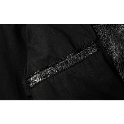 Plaid Stripes Motorcycle Genuine Leather Jacket