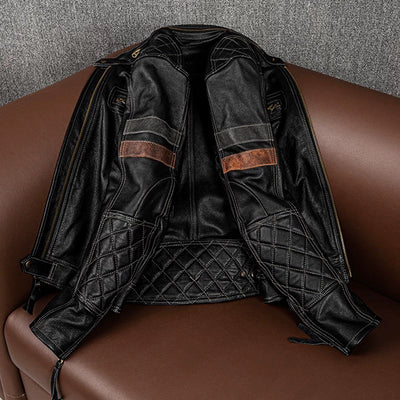 American Style Casual Motorcycle Leather Jacket