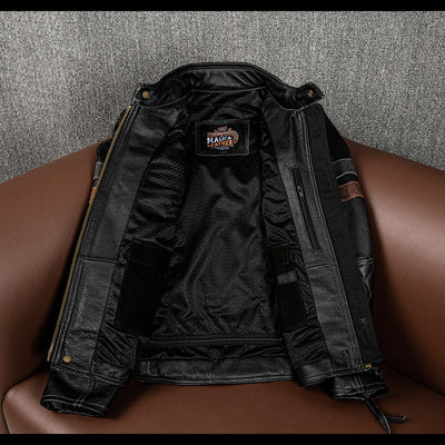 American Style Casual Motorcycle Leather Jacket