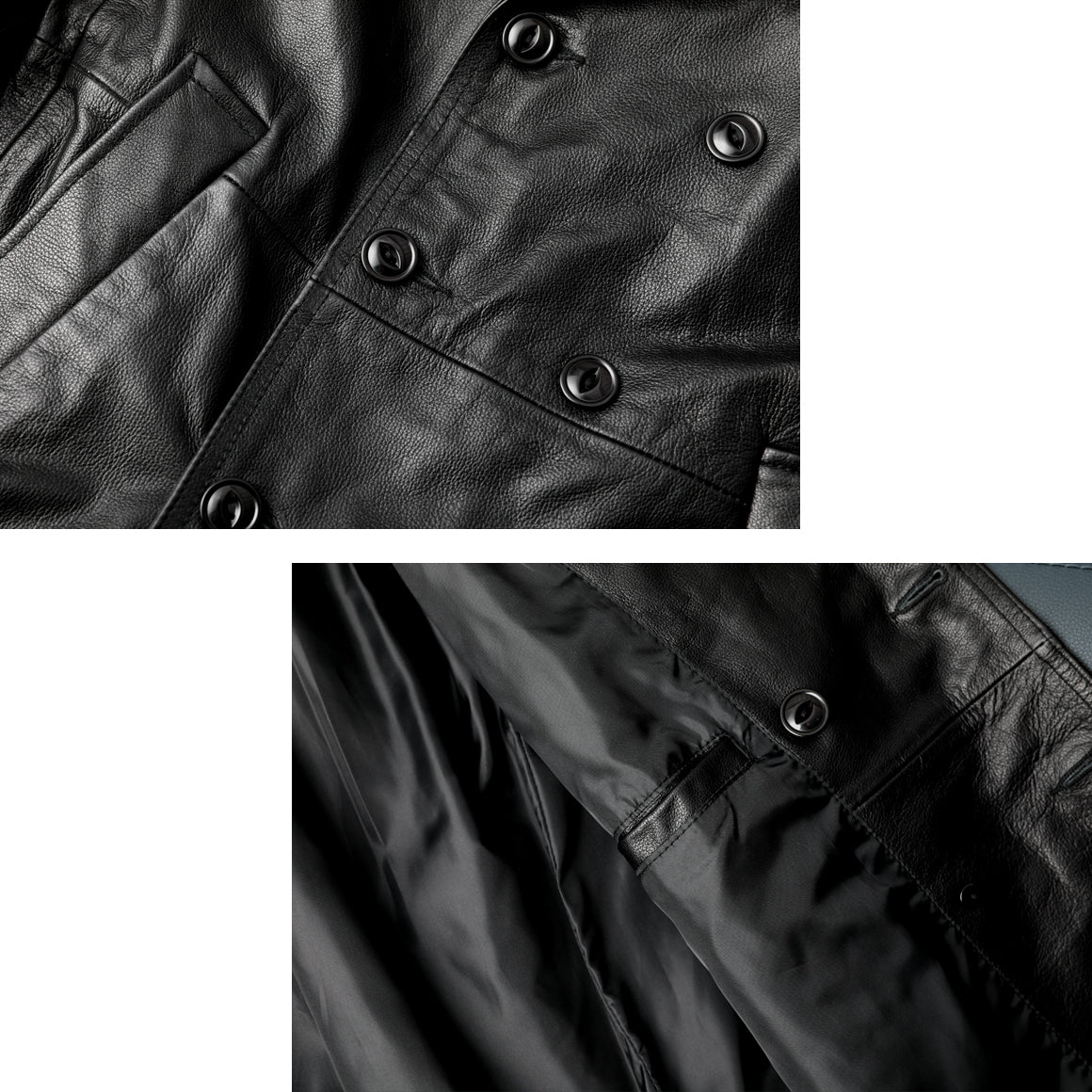Mid-Length Windbreaker Suit Genuine Leather Jacket