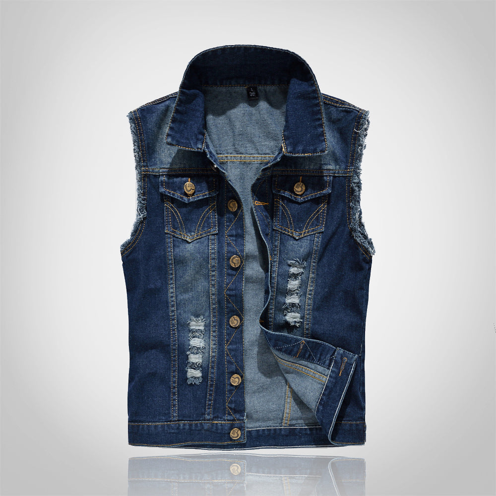 Men's Classic Blue Denim Vest