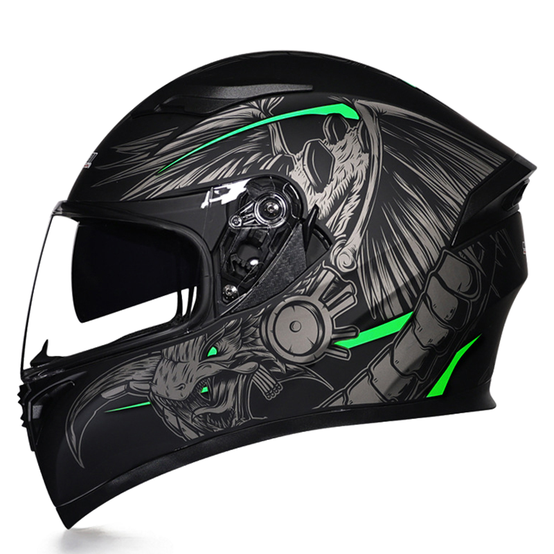 HD lens Dual lens Motorcycle Ventilated Full Face Helmet