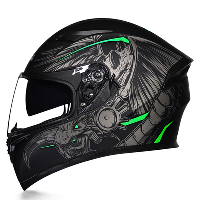 High Definition Dual lens Motorcycle Ventilated Full Face Helmet