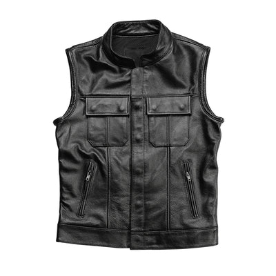SOA Motorcycle Genuine Leather Vest
