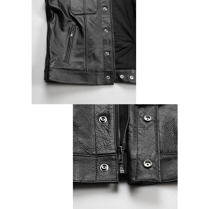 SOA Motorcycle Genuine Leather Vest