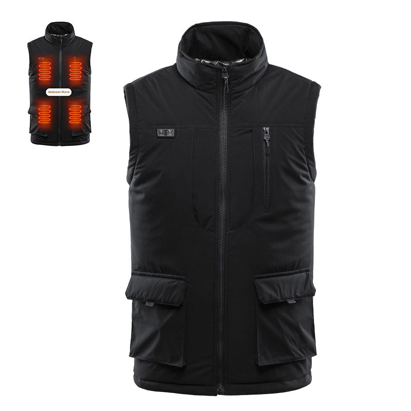 Men's Winter Casual Electric Heating Vest 10 Zones Warm Outdoor