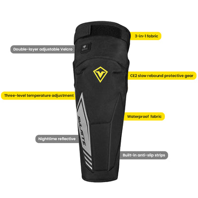 Motorcycle Electric Heating Knee Pads Winter Warm with Protective Gear