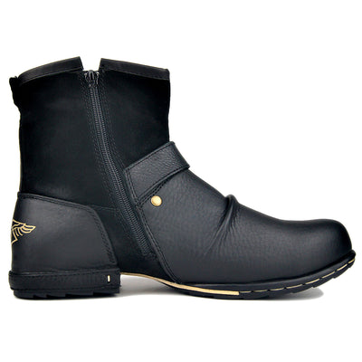 Natty Cowhide Leather Riding Boots