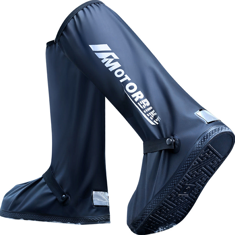 Non-Slip Waterproof Biker Rain Boot Shoe Covers With Reflector