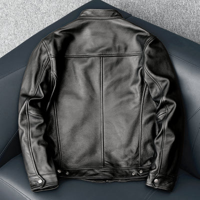 Cowhide Black Leather Jacket