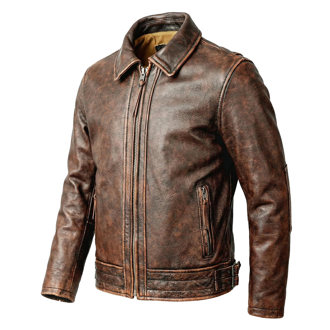 Amekaji Men's Cowhide Leather Jacket – Biker Forward