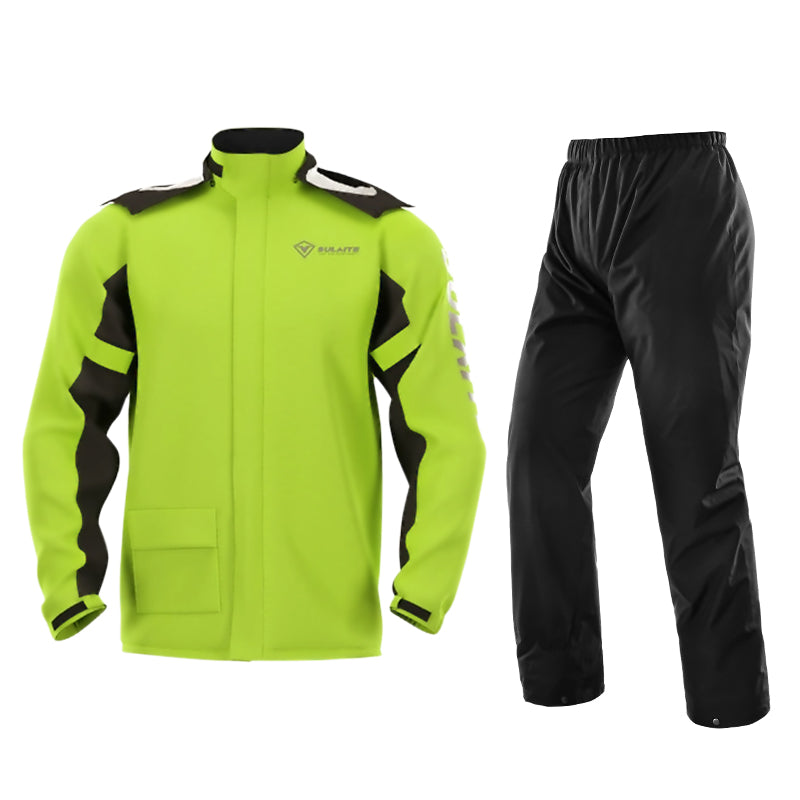 Motorcycle Split Raincoat Pants Suit with Hidden Shoe Covers