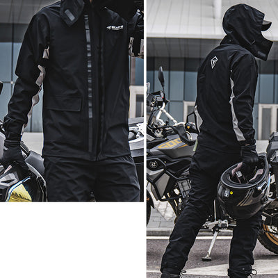 Motorcycle Split Raincoat Pants Suit with Hidden Shoe Covers