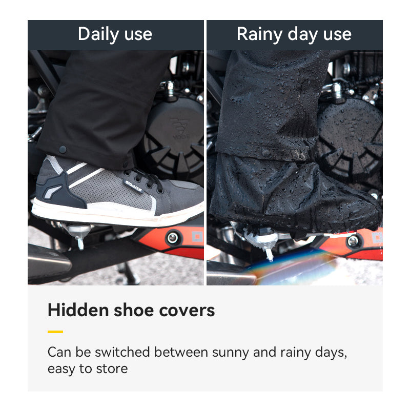 Split Riding Raincoat Pants Suit with Rain Boots