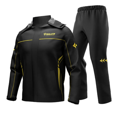 Split Riding Raincoat Pants Suit with Rain Boots