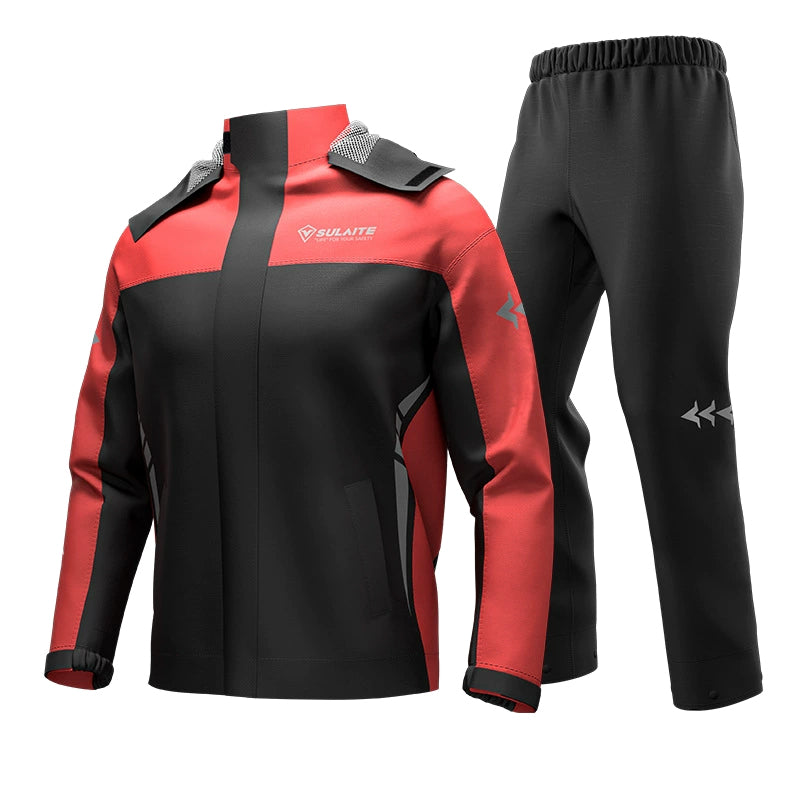 Split Riding Raincoat Pants Suit with Rain Boots