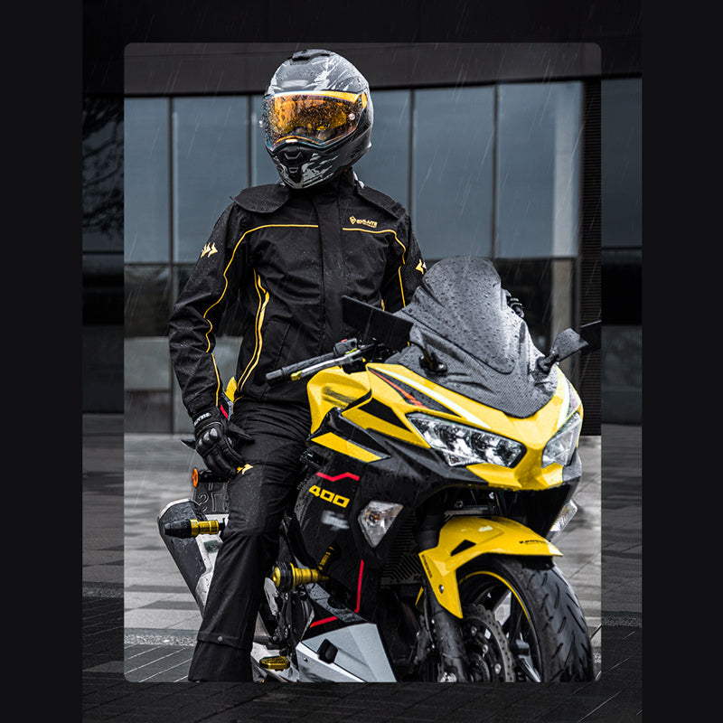 Split Riding Raincoat Pants Suit with Rain Boots