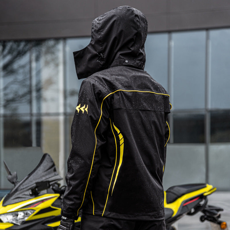 Split Riding Raincoat Pants Suit with Rain Boots