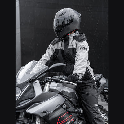 Split Riding Raincoat Pants Suit with Rain Boots