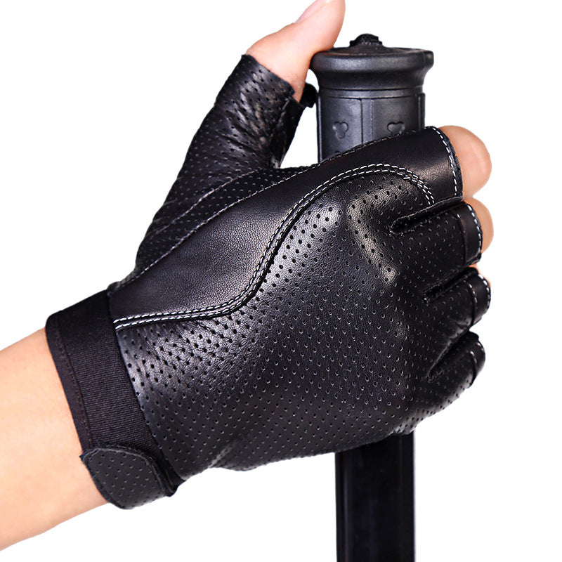 Men Women Summer Genuine Leather Gloves