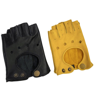 Fingerless Cowhide Leather Gloves