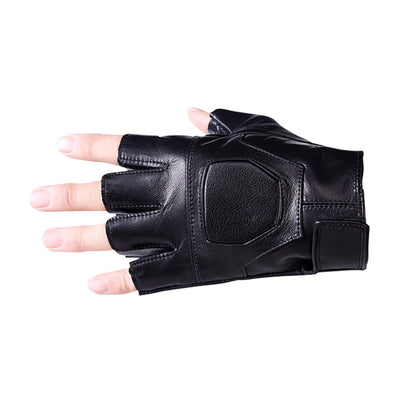 Outdoor Sports Leather Fingerless Gloves
