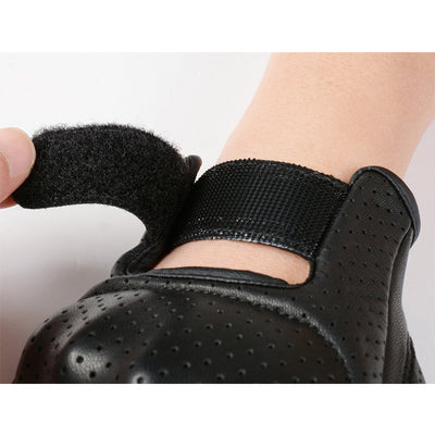 Summer Meshed Genuine Leather Fingerless Gloves