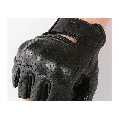 Summer Meshed Genuine Leather Fingerless Gloves