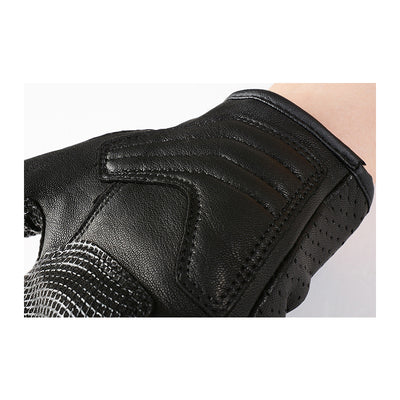 Summer Meshed Genuine Leather Fingerless Gloves