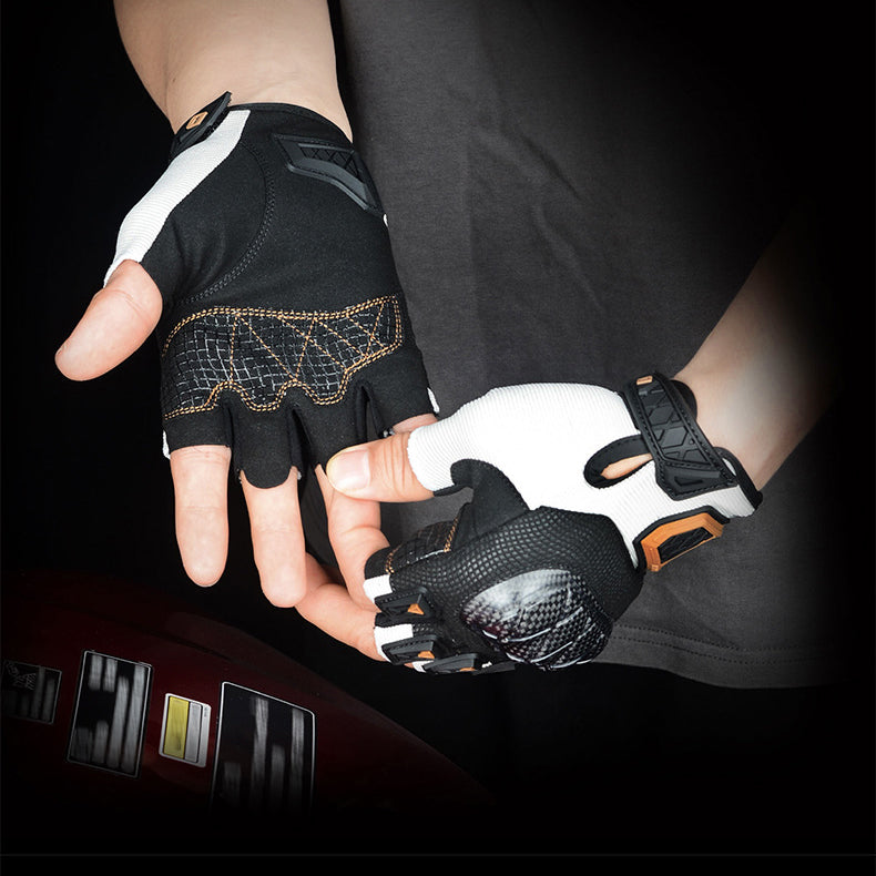 Motorcycle Carbon Fiber Fingerless Gloves