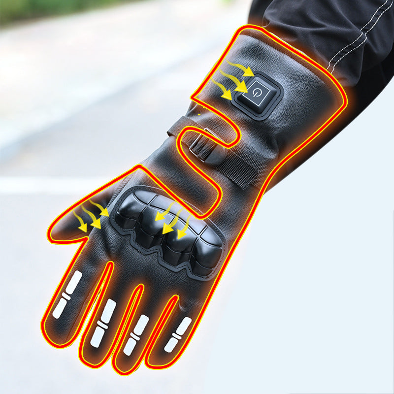 Motocycle Electric Heated Gloves Touch Screen Friendly Winter