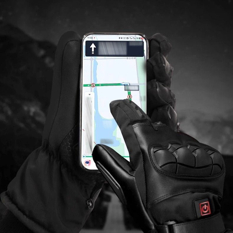 Motocycle Electric Heated Gloves Touch Screen Friendly Winter